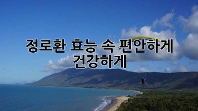 정로환 효능: 속 편안하게, 건강하게!